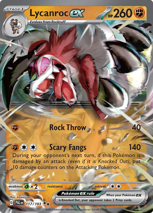 Lycanroc ex - SV02: Paldea Evolved (PAL)  - 117/193  / Double Rare